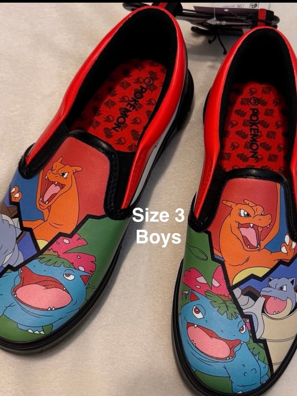Pokemon  Boys Low Top Slip On, Size 3